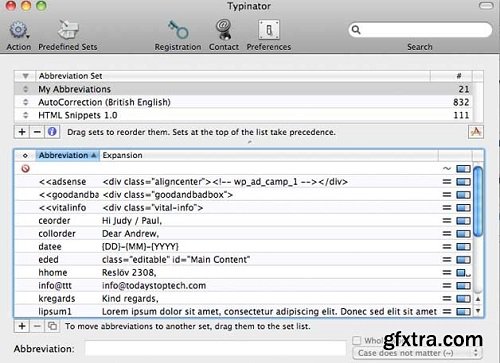 Typinator 7.1 Multilingual (Mac OS X)