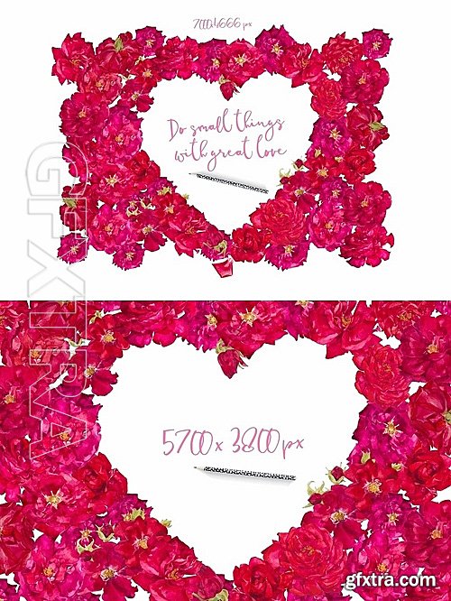 CM - Red Roses Backgrounds & Hearts 1154235