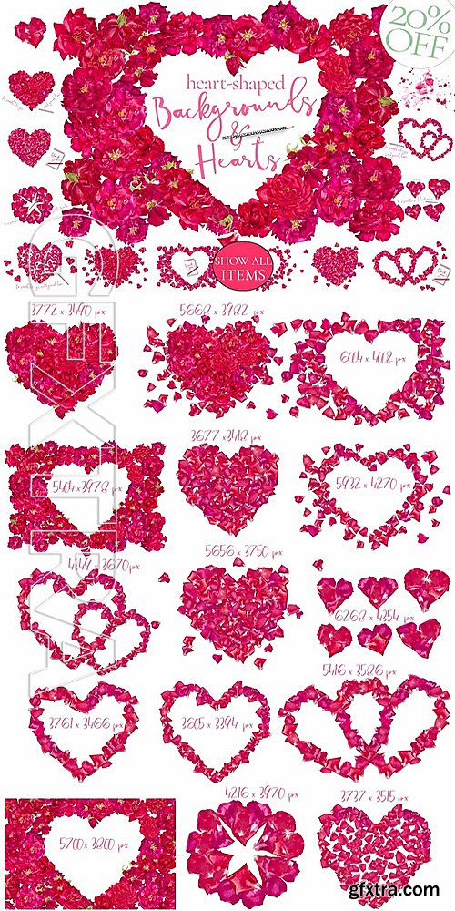 CM - Red Roses Backgrounds & Hearts 1154235