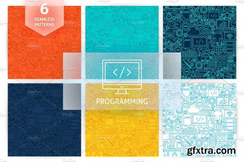 CreativeMarket Programming Line Tile Patterns 1143012