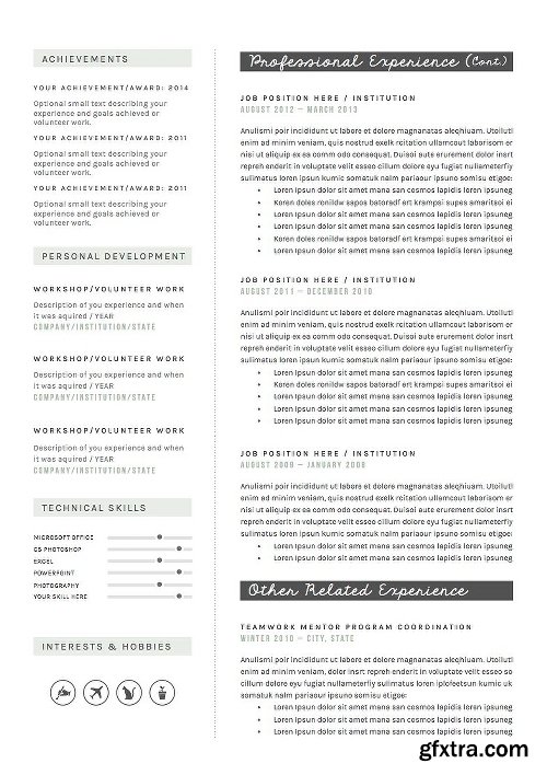 CreativeMarket 5 Page Teacher Resume | Educator 1144068