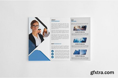 CreativeMarket Corporate Trifold Brochure 1143318