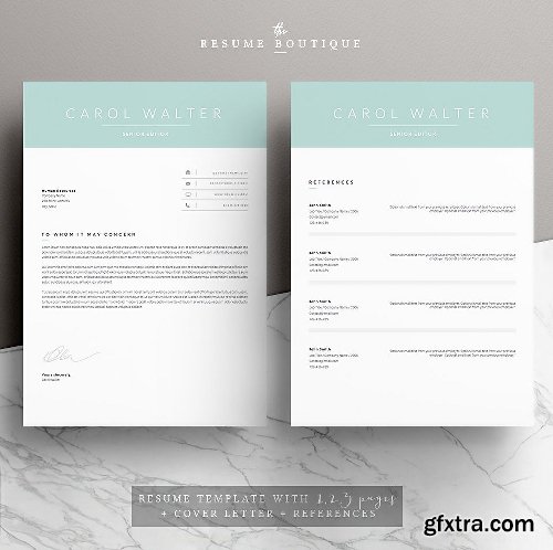 CreativeMarket 5 page Resume Template | Upgrade 1144218