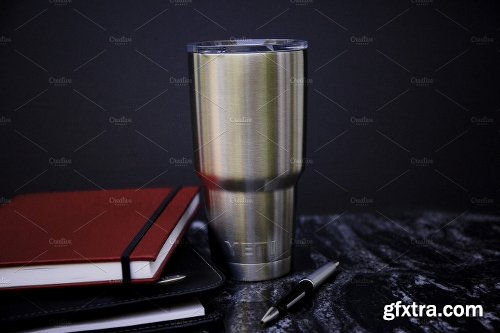 CreativeMarket Stainless Steel Mug Mock-UP 1144763