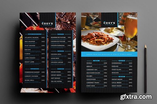 CreativeMarket A4 Restaurant Menu Template 944135