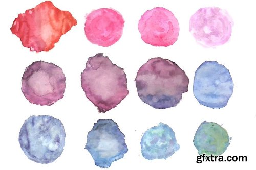 CreativeMarket Watercolor bundle - Illustrator 1148406