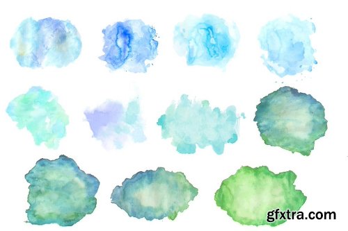 CreativeMarket Watercolor bundle - Illustrator 1148406