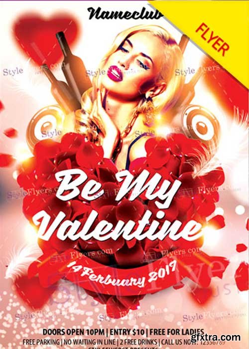 Be my Valentine PSD V13 Flyer Template