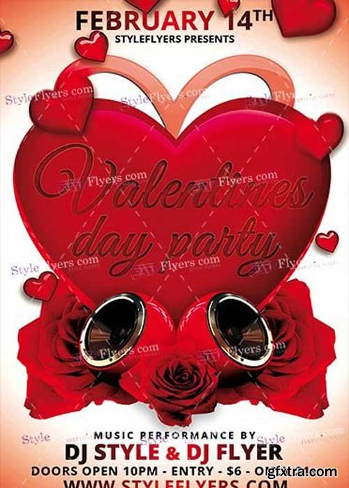 Valentines Day Party PSD V14 Flyer Template