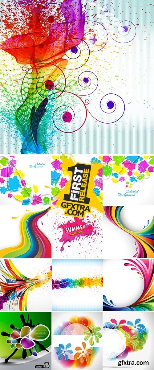 Stock Colorful splash design vector