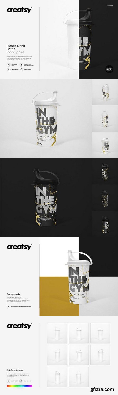 CM - Plastic Drink Bottle Mockup Set 1146589