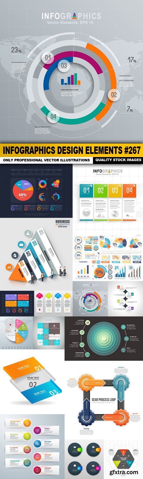 Infographics Design Elements #267 - 16 Vector