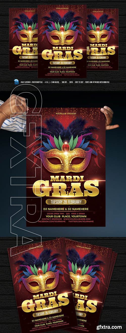 CM Mardi Gras Carnival Flyer 1156993