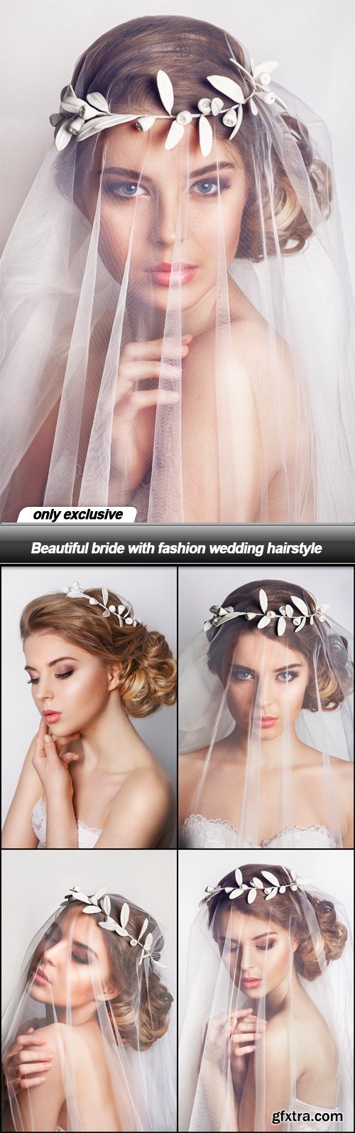 Beautiful bride with fashion wedding hairstyle - 5 UHQ JPEG