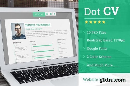 CM - Dot CV - Website PSD Template 1039884