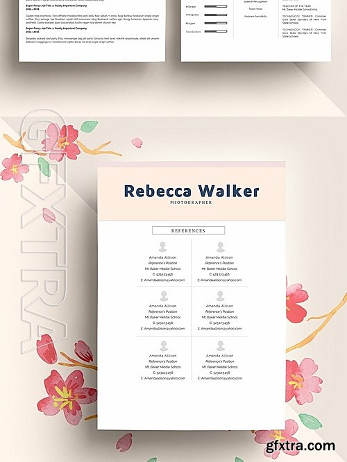 CM - Creative Feminime Resume Template 1154401