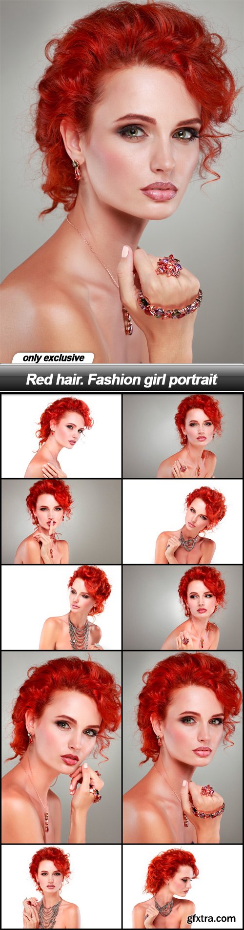 Red hair. Fashion girl portrait - 10 UHQ JPEG