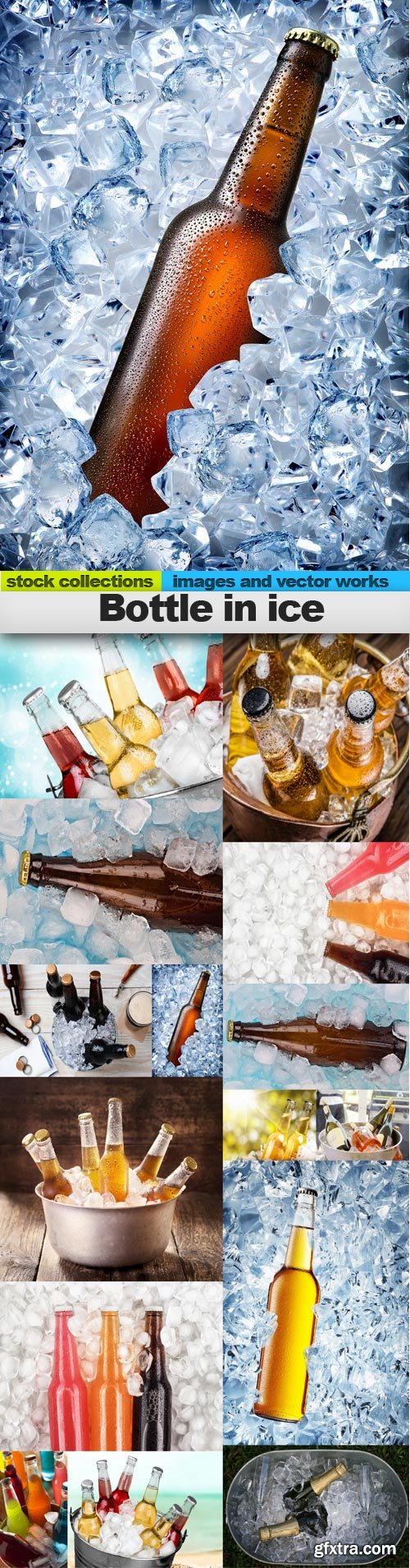 Bottle in ice, 15 x UHQ JPEG