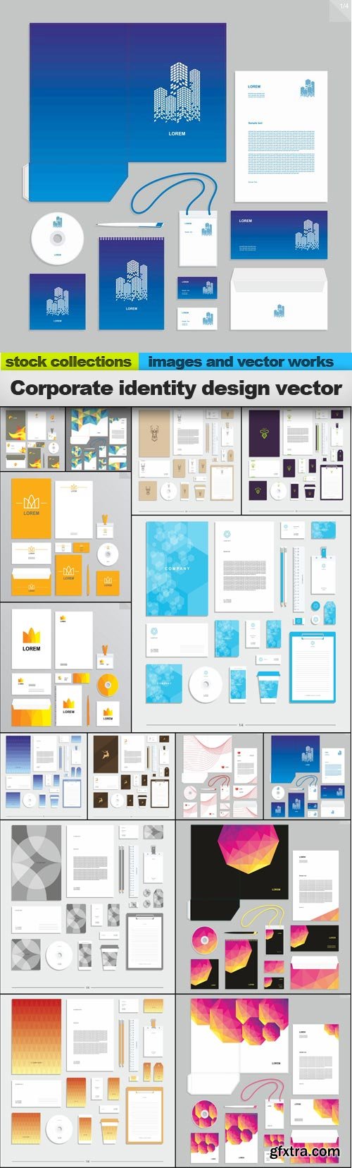 Corporate identity design vector, 15 x EPS