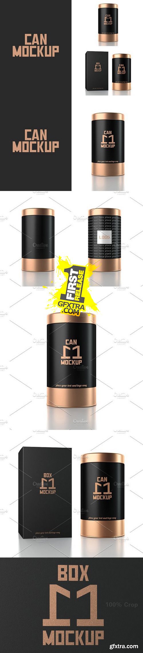 CM - Metal Can Box Packaging PSD Mockup 991159