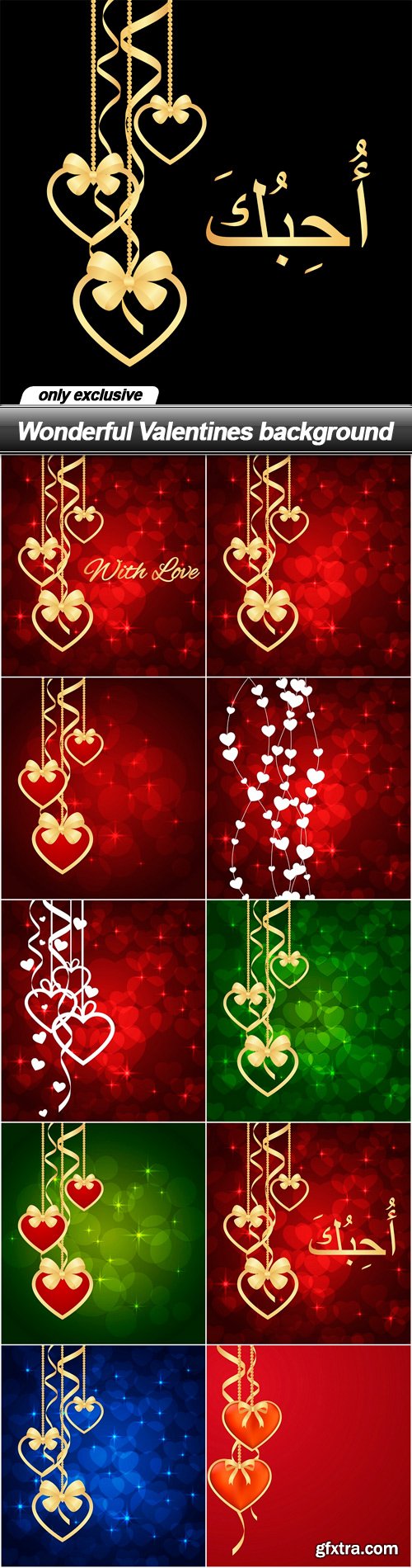 Wonderful Valentines background - 11 EPS