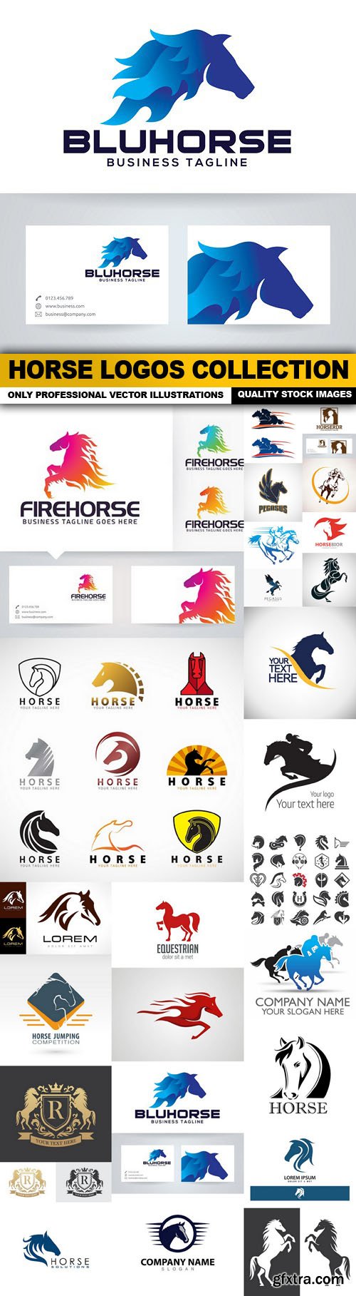 Horse Logos Collection - 25 Vector