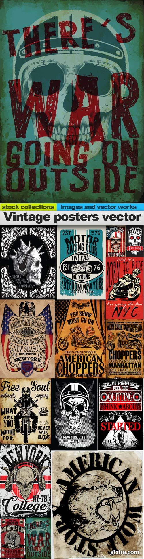 Vintage posters vector, 15 x EPS