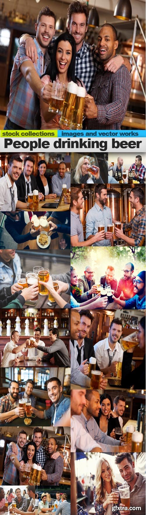 People drinking beer, 15 x UHQ JPEG