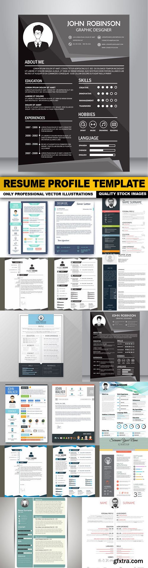 Resume Profile Template - 12 Vector