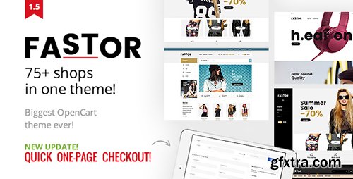 ThemeForest - Fastor v1.5 - Multipurpose Responsive Opencart Theme - 13611044