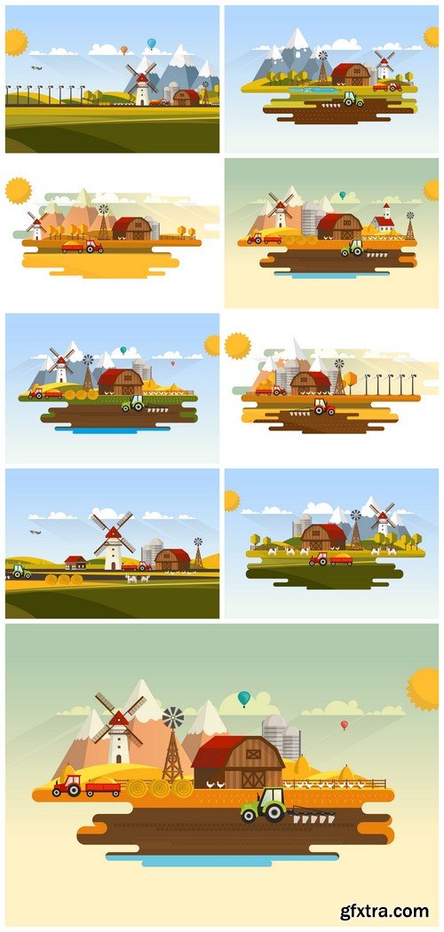 Farm Landscape 9X EPS