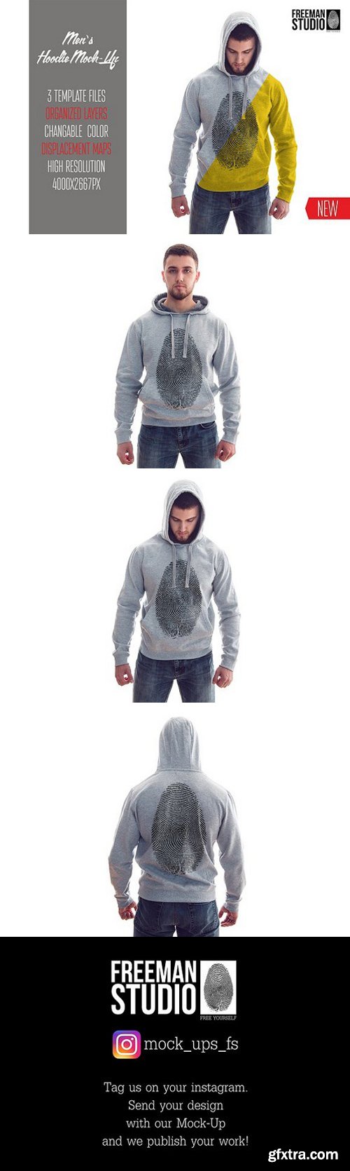 CM - Men\'s Hoodie Mock-Up 1156475