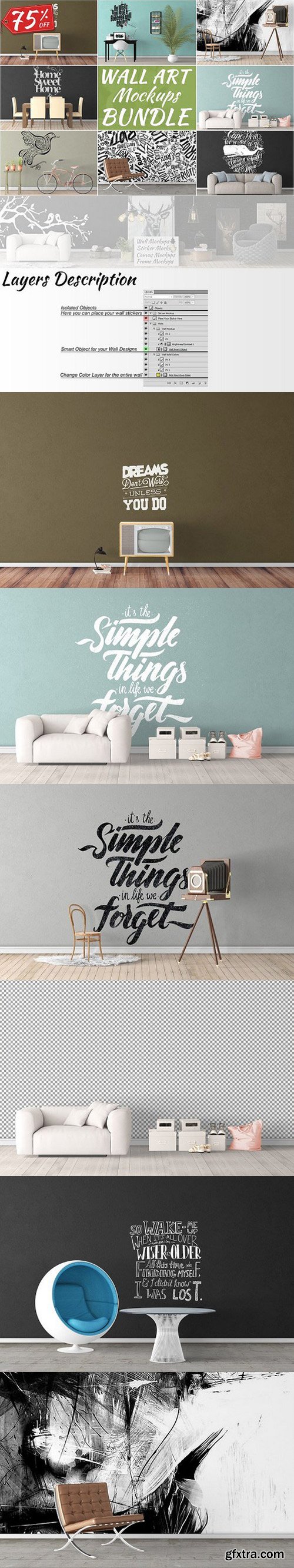 CM - Wall Art Mockups BUNDLE V1 1052095