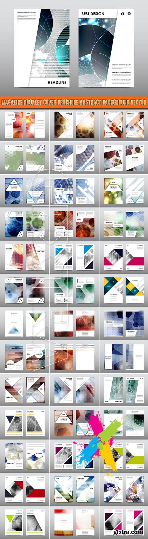 Magazine booklet cover brochure abstract background vector