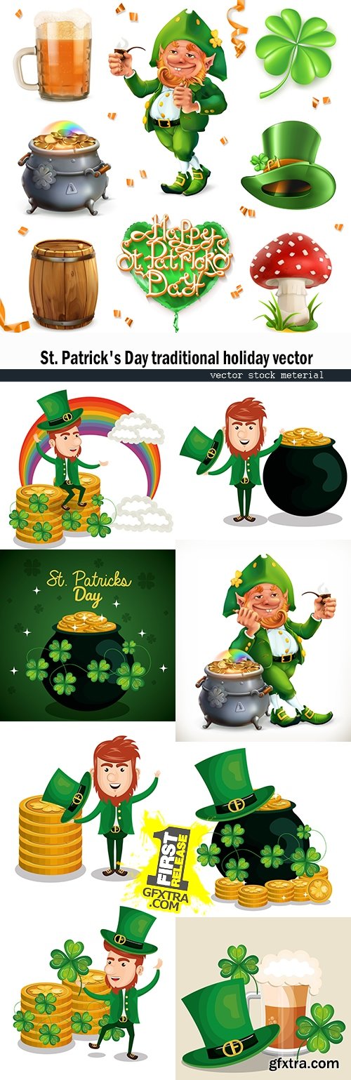 St. Patrick\'s Day traditional holiday vector