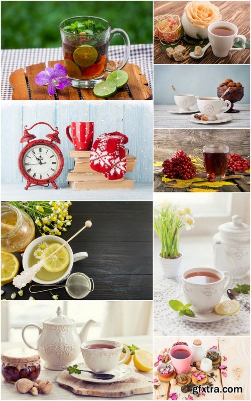 Tea Time - 9 UHQ JPEG Stock Images