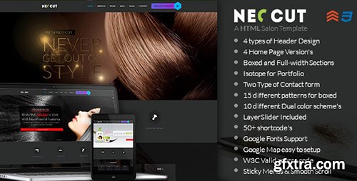 ThemeForest - NEO CUT v1.0 - Hair Style Salon HTML5 Template - 12648623