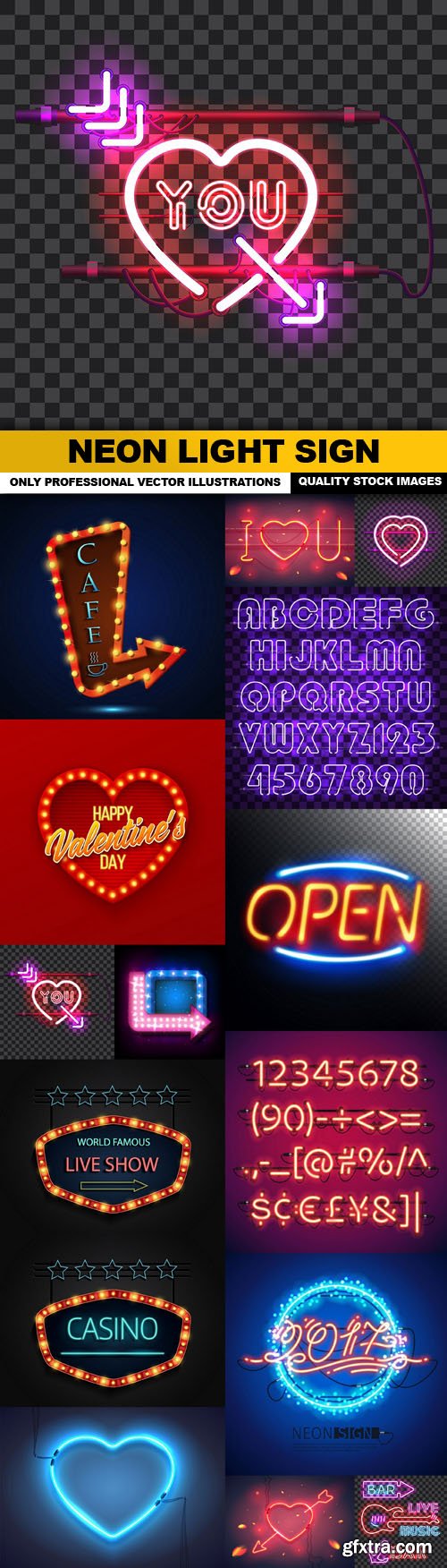 Neon Light Sign - 15 Vector