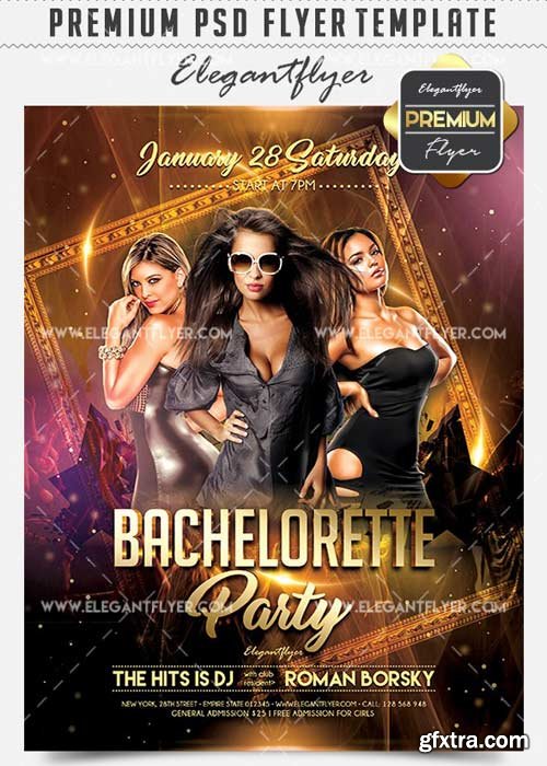 Bachelorette Party V02 Flyer PSD Template + Facebook Cover