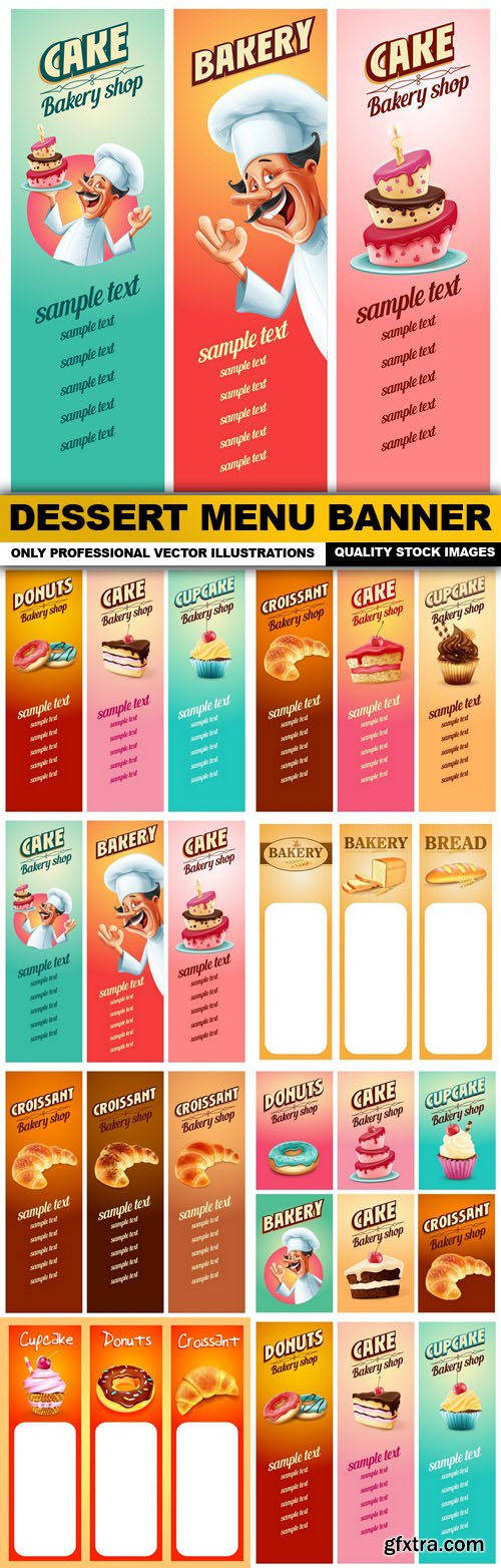 Dessert Menu Banner - 7 Vector