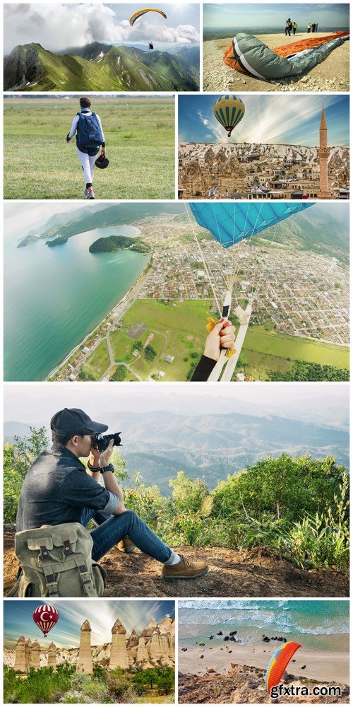 Paraglider in the Mountains Traveler 8X JPEG