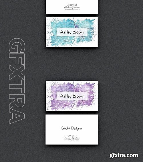 CM - Watercolor Business Card Template 1171811