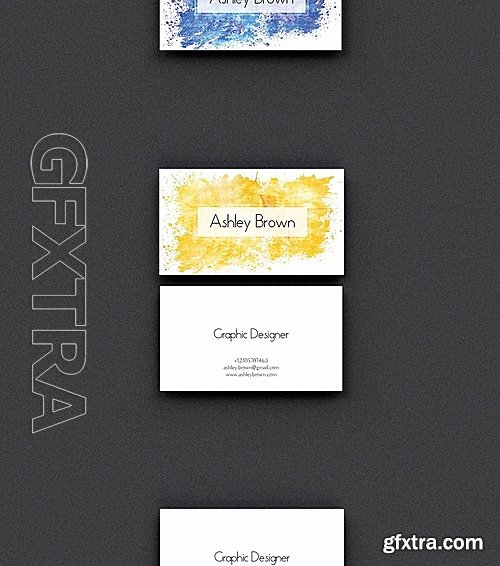 CM - Watercolor Business Card Template 1171811