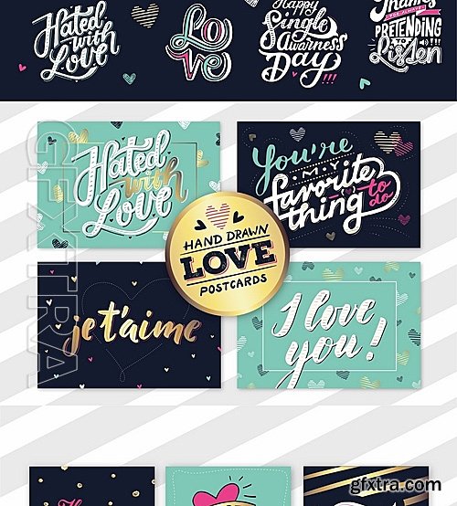 CM - Love lettering Valentines Cards 1170845