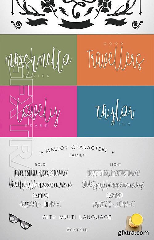 CM - Malloy Font with Elements 1160417