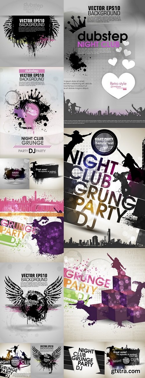 Grunge banner with an inky dribble strip with copy space. Abstract background for party