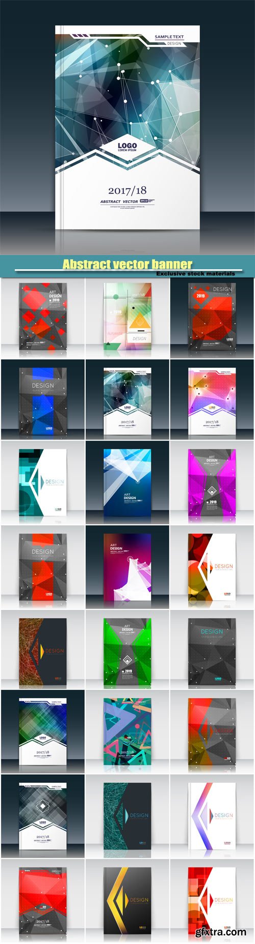 Abstract vector banner, brochure  template