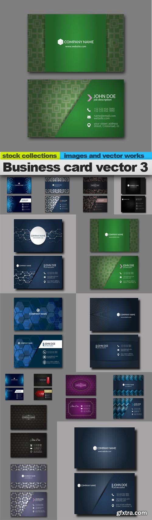 Business card vector 3, 15 x EPS