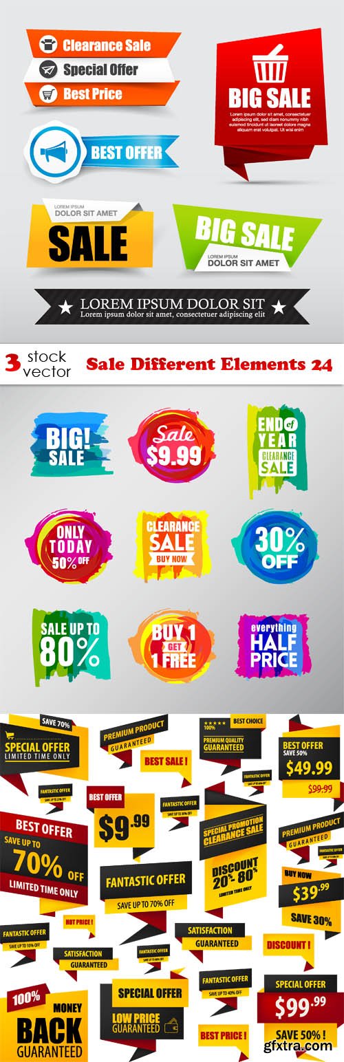 Vectors - Sale Different Elements 24