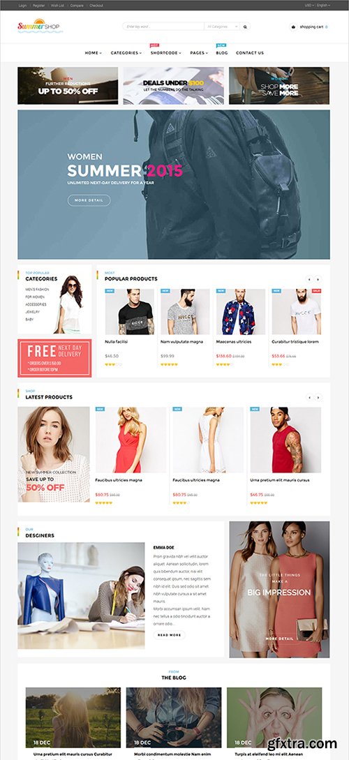 PrestaBrain - PTS Summershop v1.0 - PrestaShop 1.6.0.14 Template